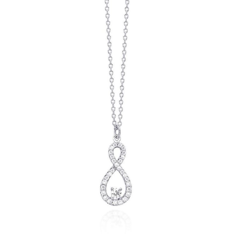 Mabina Collana Donna Infinito In Argento Con Zirconi