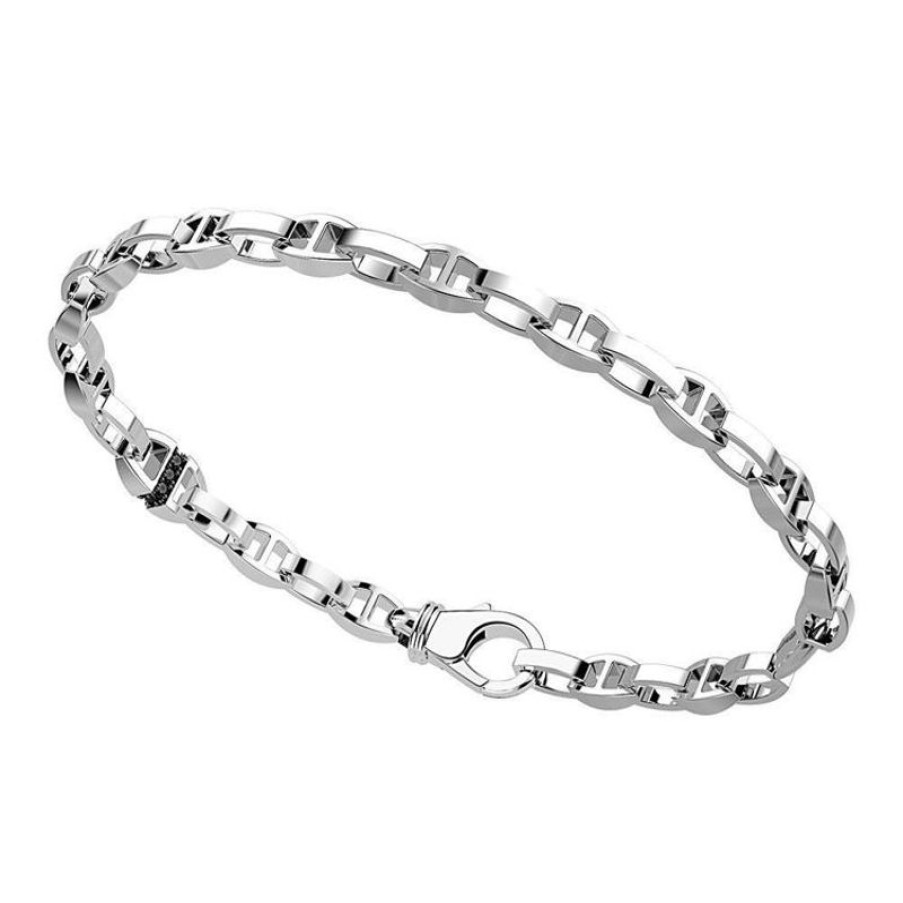 Zancan Bracciale Uomo In Argento Solo Maglia Gioielli Zancan