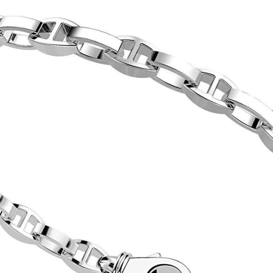 Zancan Bracciale Uomo In Argento Solo Maglia Gioielli Zancan