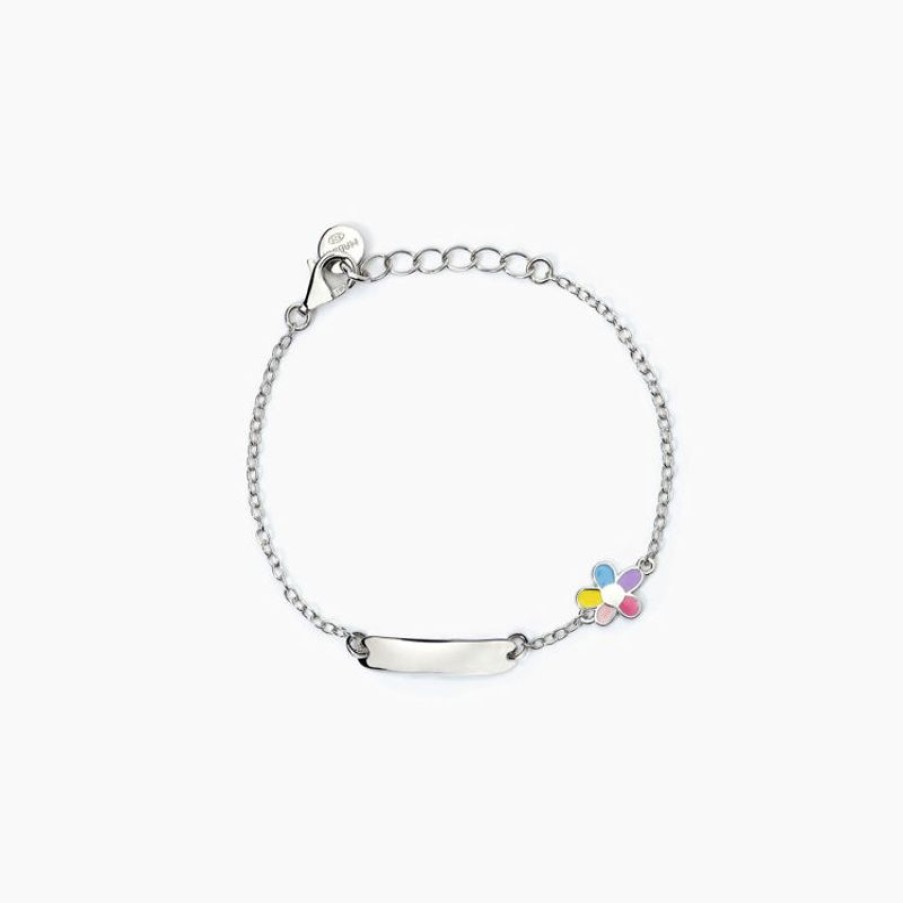 Mabina Bracciale Neonato Personalizzabile Con Fiore Gioielli Mabina