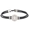 Tuum Bracciale Unisex In Pelle Ed Argento Gioielli Tuum Settedoni Pietas