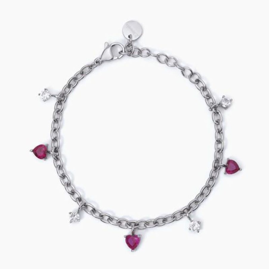 2Jewels Bracciale Con Pendenti Rubino E Zirconi Donna Gioielli 2Jewels