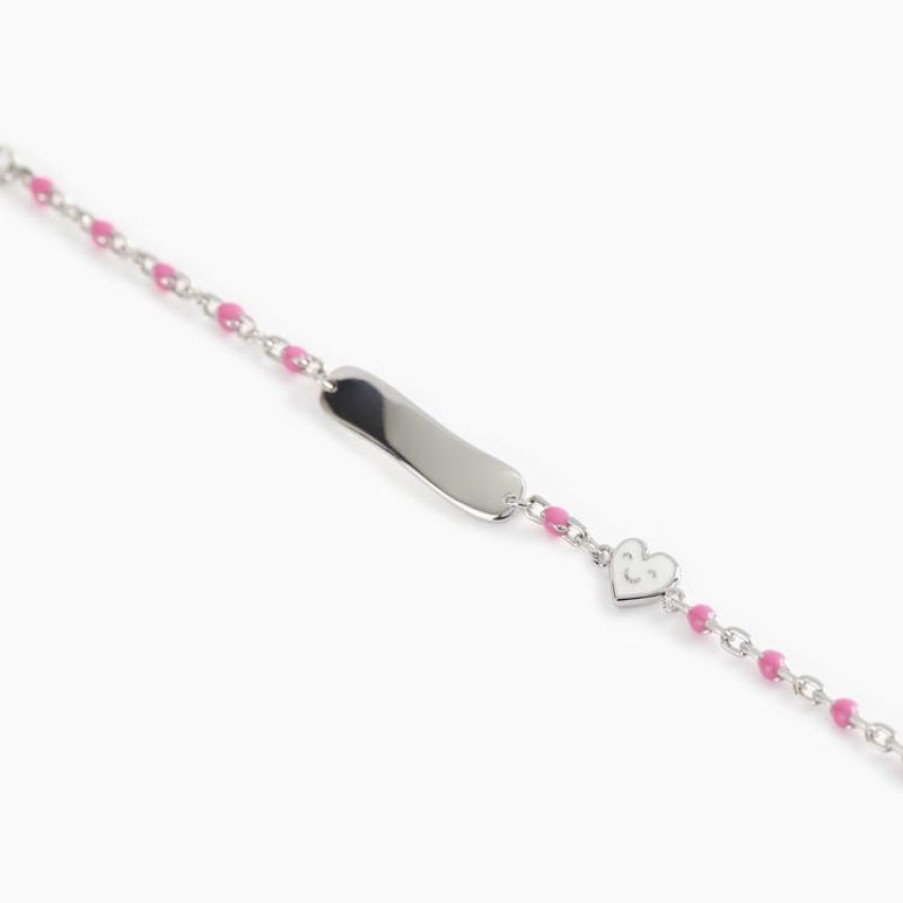 Mabina Bracciale Bambina Personalizzabile Con Cuoricino Gioielli Mabina