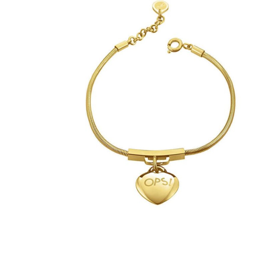 Ops Objects Bracciale Donna Ops Objects Snake Con Ciondolo Cuore| Opsbr-366