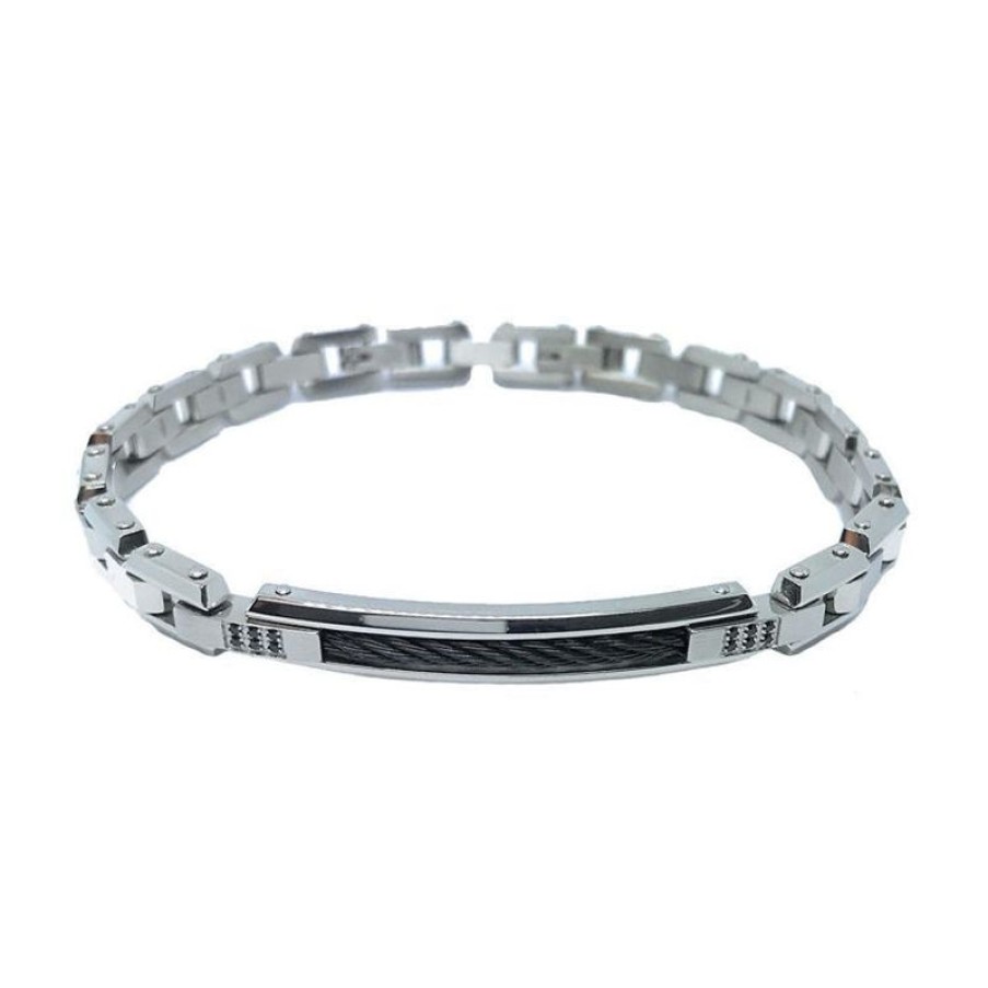 Zancan Bracciale Uomo Zancan Hi-Teck In Acciaio 316L