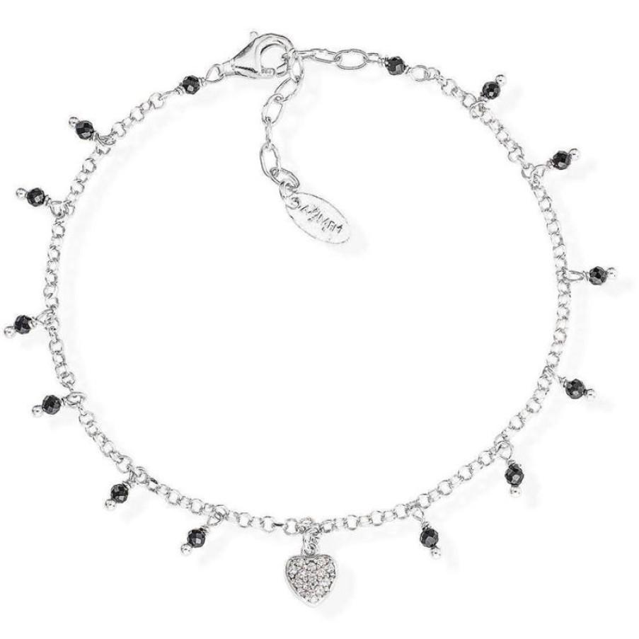 Amen Bracciale In Argento Con Cuore Gioielli Amen