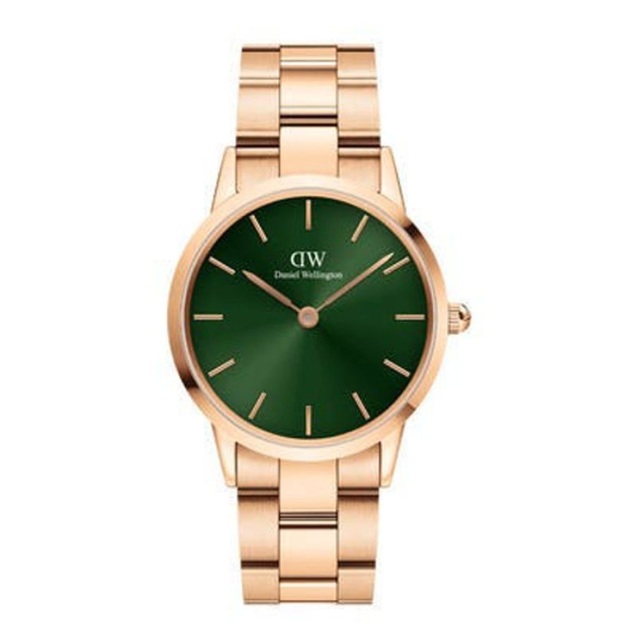 Daniel Wellington Orologio Daniel Wellington Iconic Link Emerald 36 Rose Gold Green