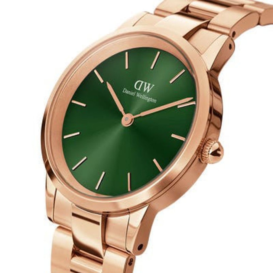 Daniel Wellington Orologio Daniel Wellington Iconic Link Emerald 36 Rose Gold Green