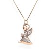 Amen Collana Amen Donna Con Angelo In Argento Rose