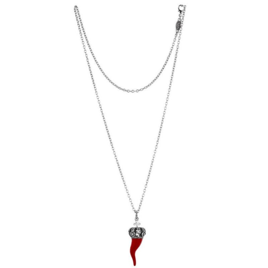 Suali Collana Donna In Argento Con Corno Gioielli Suali