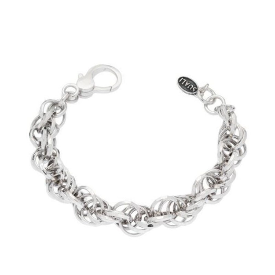 Suali Bracciale Donna In Argento Con Anelli Gioielli Suali