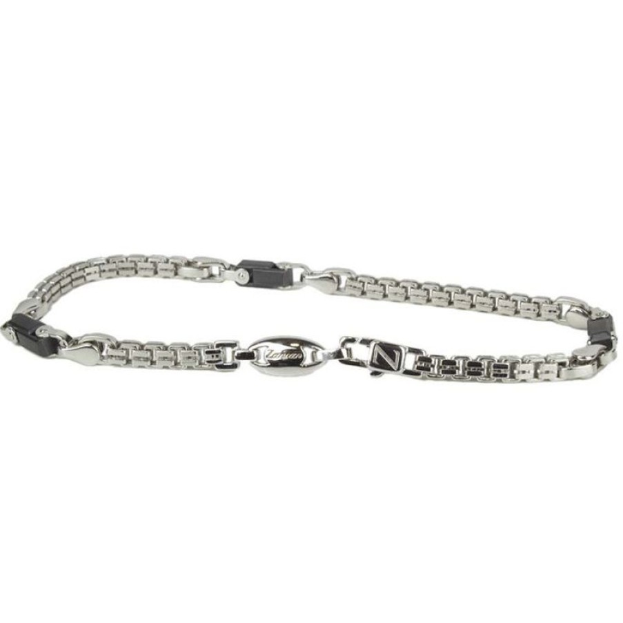 Zancan Bracciale Uomo In Argento E Ceramica Gioielli Zancan