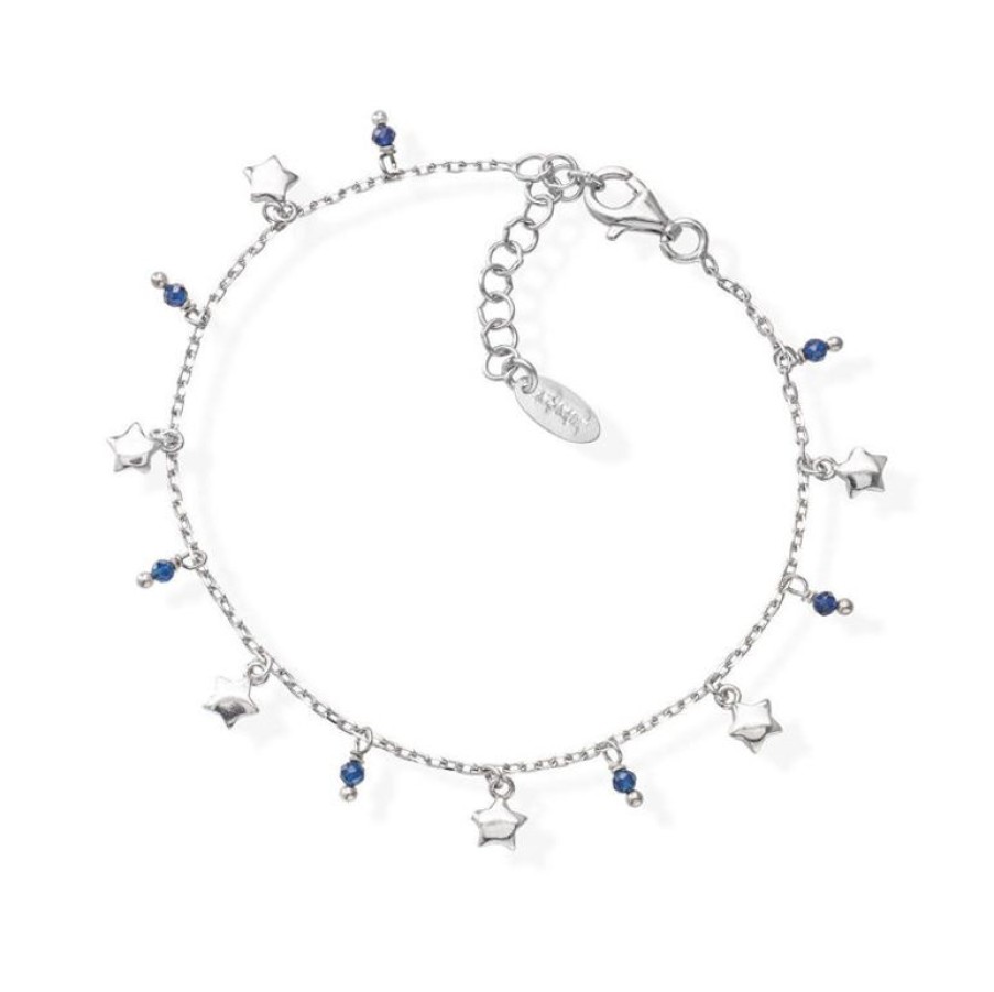 Amen Bracciale In Argento Con Stelle Gioielli Amen Candy Charm