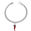 Suali Bracciale Donna In Argento Con Corno Rosso Gioielli Suali