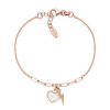 Amen Bracciale In Argento " Cuore E Fulmine" Gioielli Amen Le Madreperle