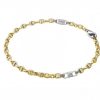 Zancan Bracciale Zancan Insigna In Oro Giallo E Oro Bianco Con Diamante Eb549Bg