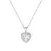 Amen Collana Big Diamond Cuore Bianco Amen