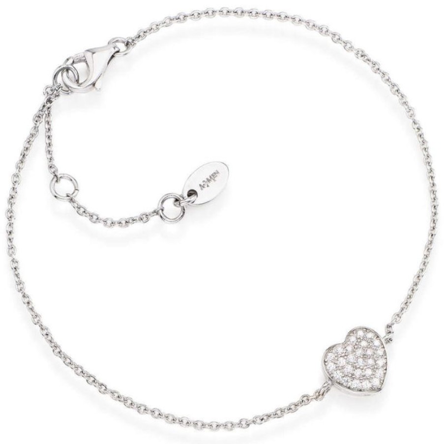 Amen Bracciale In Argento Con Cuore Gioielli Amen Amore| Brh