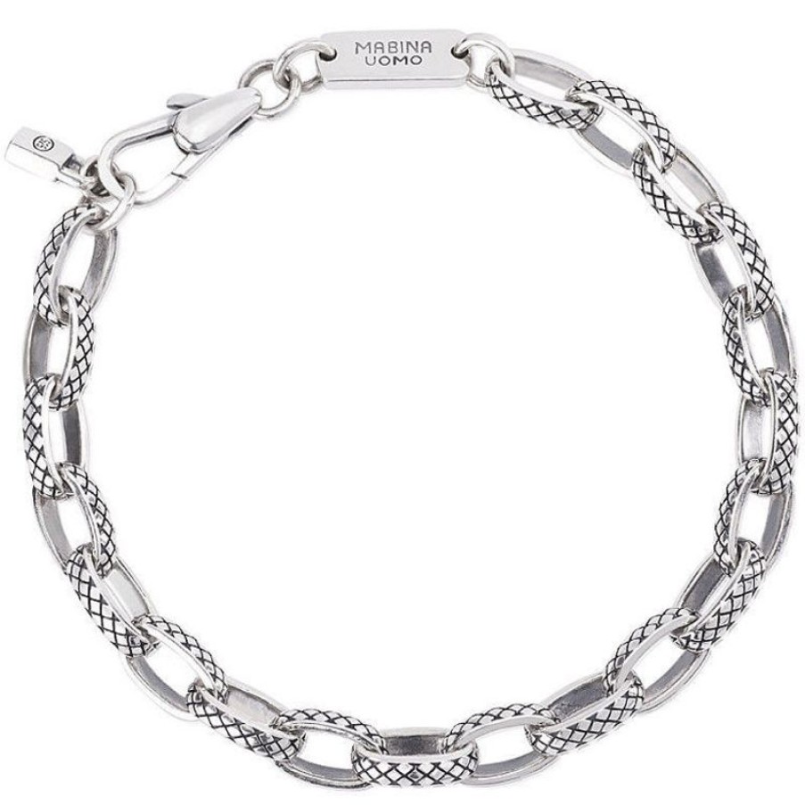 Mabina Bracciale Uomo In Argento Gioielli Mabina