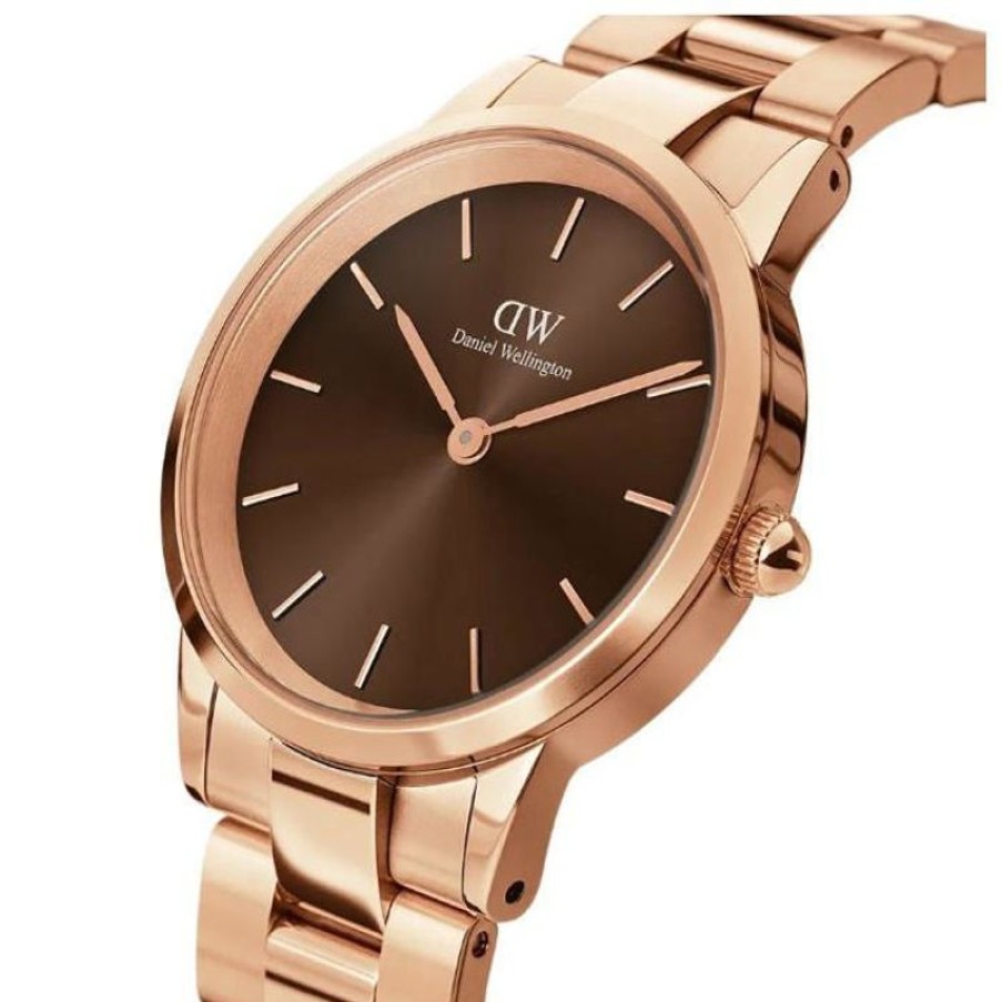 Daniel Wellington Orologio Daniel Wellington Iconic Link Amber 36 Rose Gold Brown