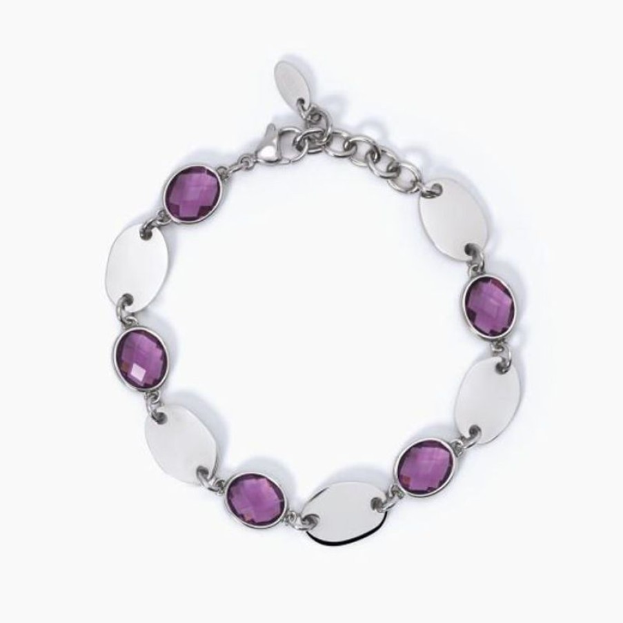 2Jewels Bracciale Con Elementi In Glass Viola Donna Gioielli 2Jewels