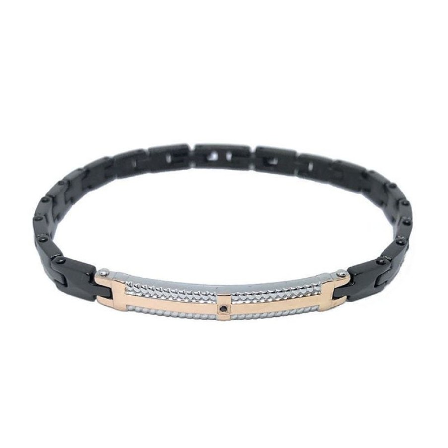 Zancan Bracciale Uomo In Acciaio Gioielli Zancan Hi-Teck