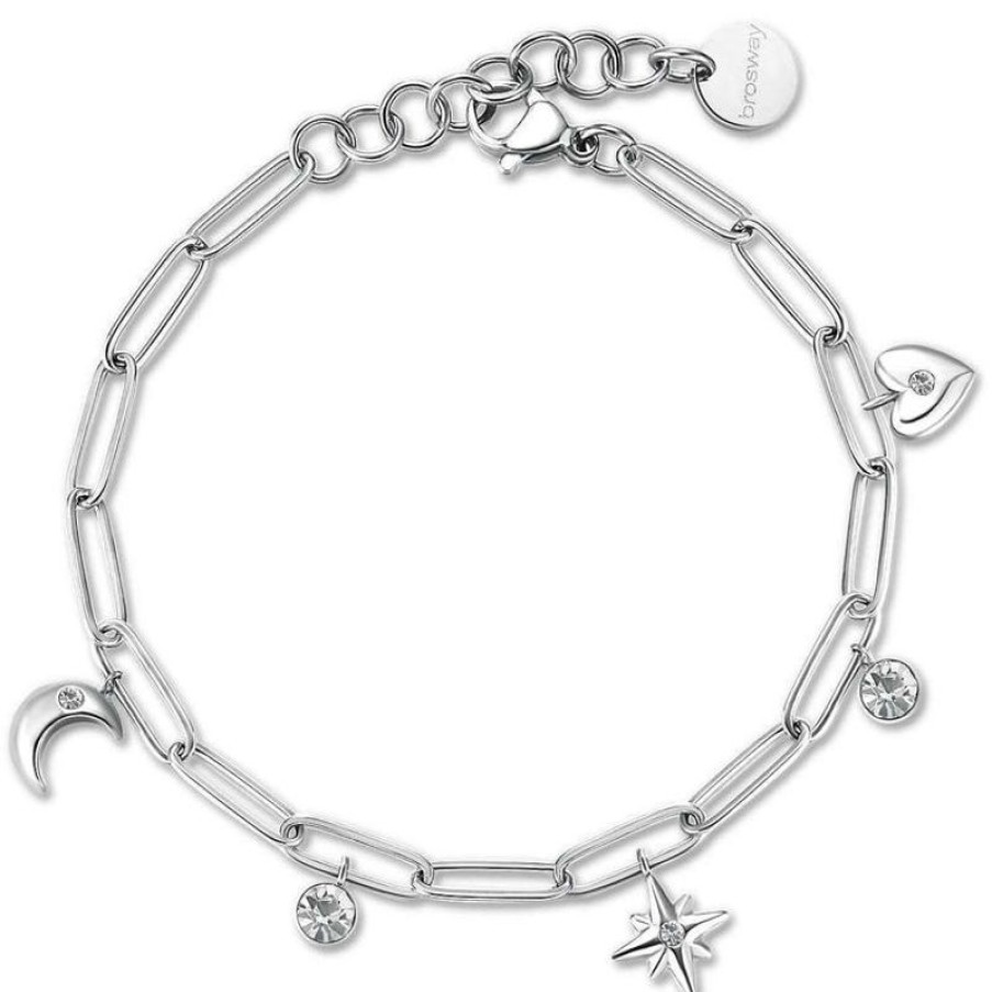 Brosway Bracciale Donna Luna Stella Cuore Gioielli Brosway Chant