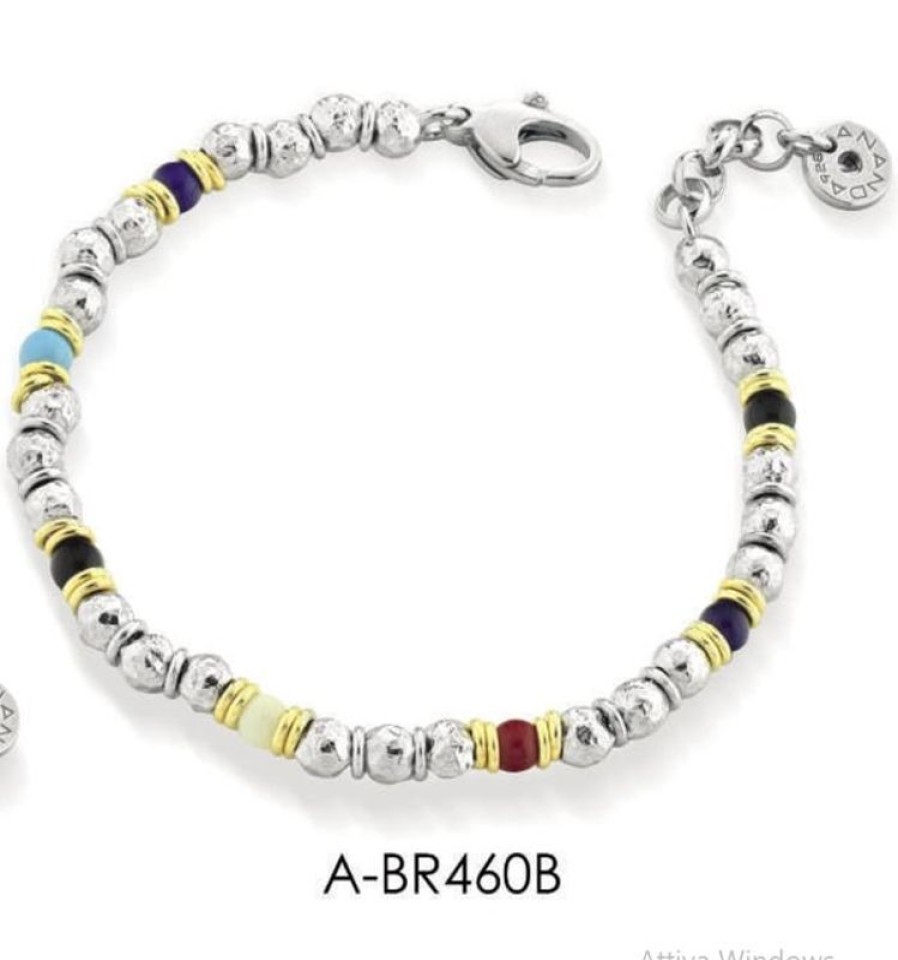 Ananda 925 Bracciale Argento E Pietre Naturali Ananda925