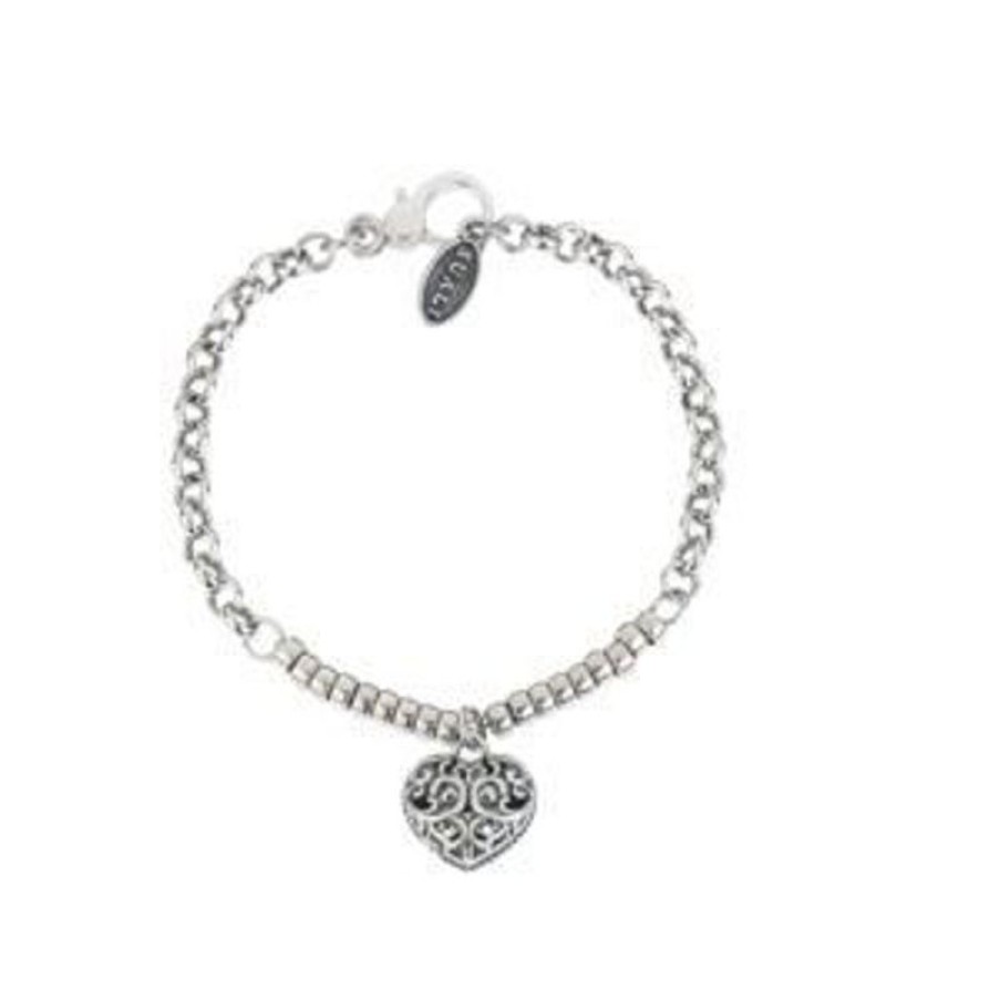 Suali Bracciale Donna In Argento Cuore Traforato Gioielli Suali