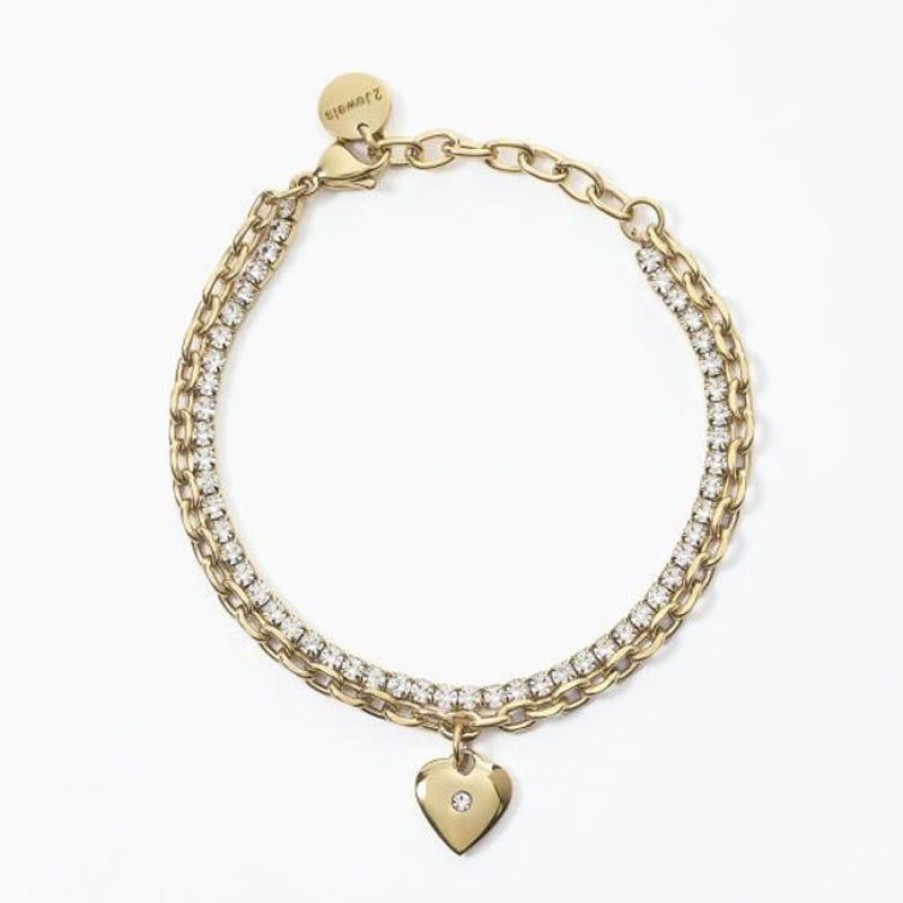 2Jewels Bracciale Con Pendente Cuore Donna Gioielli 2Jewels