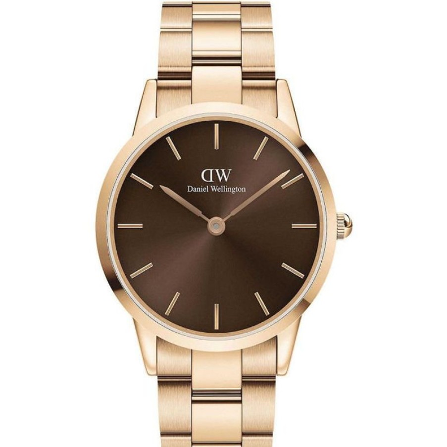 Daniel Wellington Orologio Daniel Wellington Iconic Link Amber 40 Rose Gold Brown