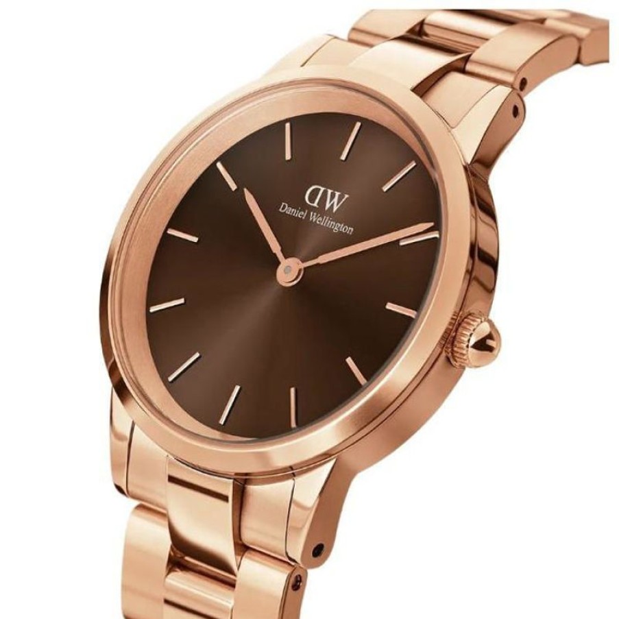 Daniel Wellington Orologio Daniel Wellington Iconic Link Amber 40 Rose Gold Brown