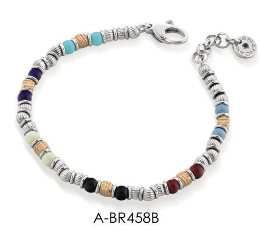 Ananda 925 Bracciale Argento E Pietre Naturali Ananda925