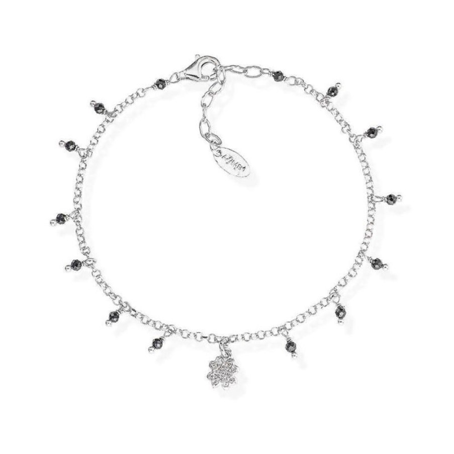 Amen Bracciale In Argento Con Quadrifoglio Gioielli Amen Romance