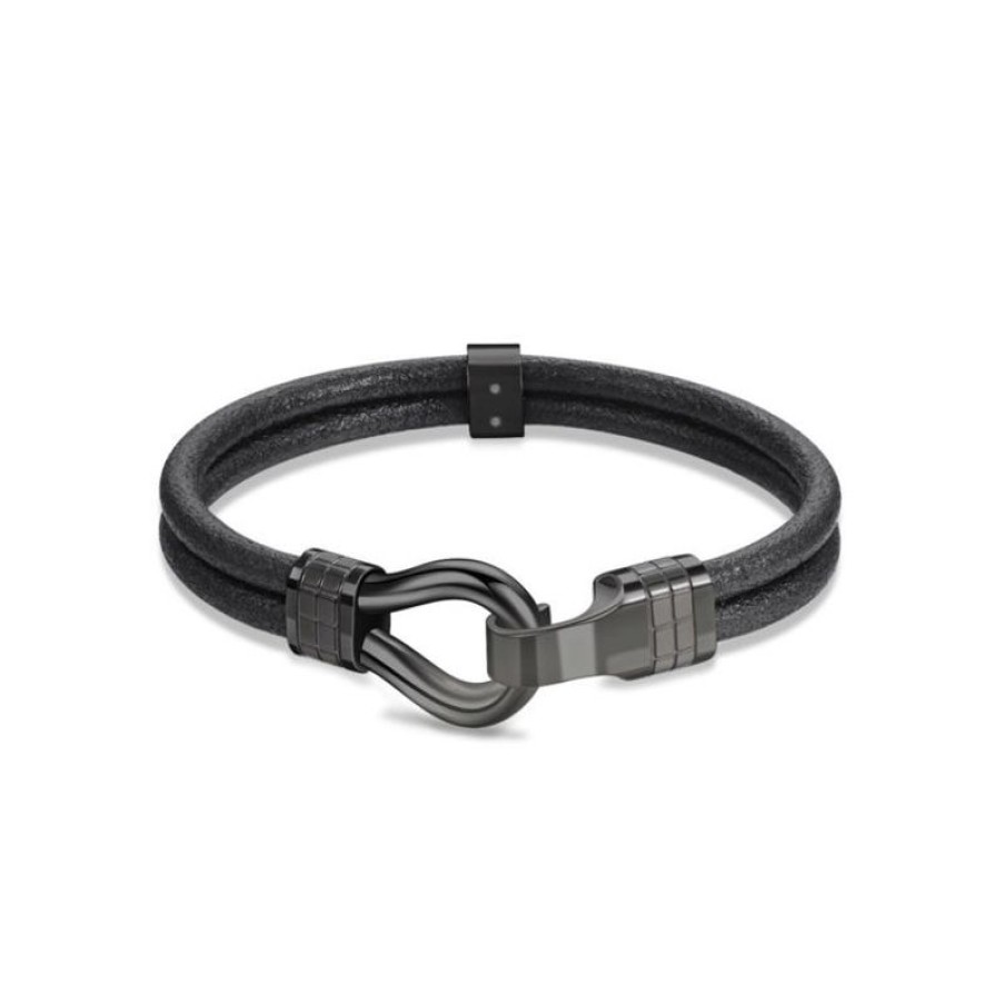 Brosway Bracciale Uomo In Pelle Gioielli Brosway Clint