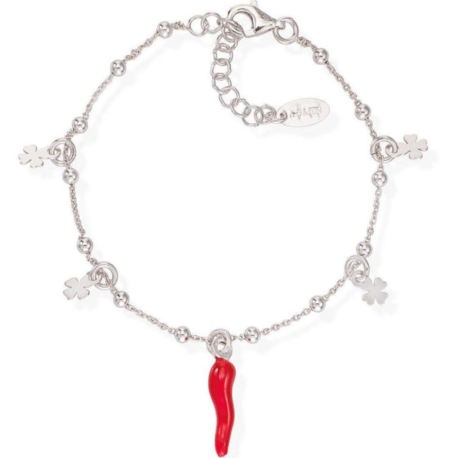 Amen Bracciale In Argento Con Cornetto Gioielli Amen Fortuna