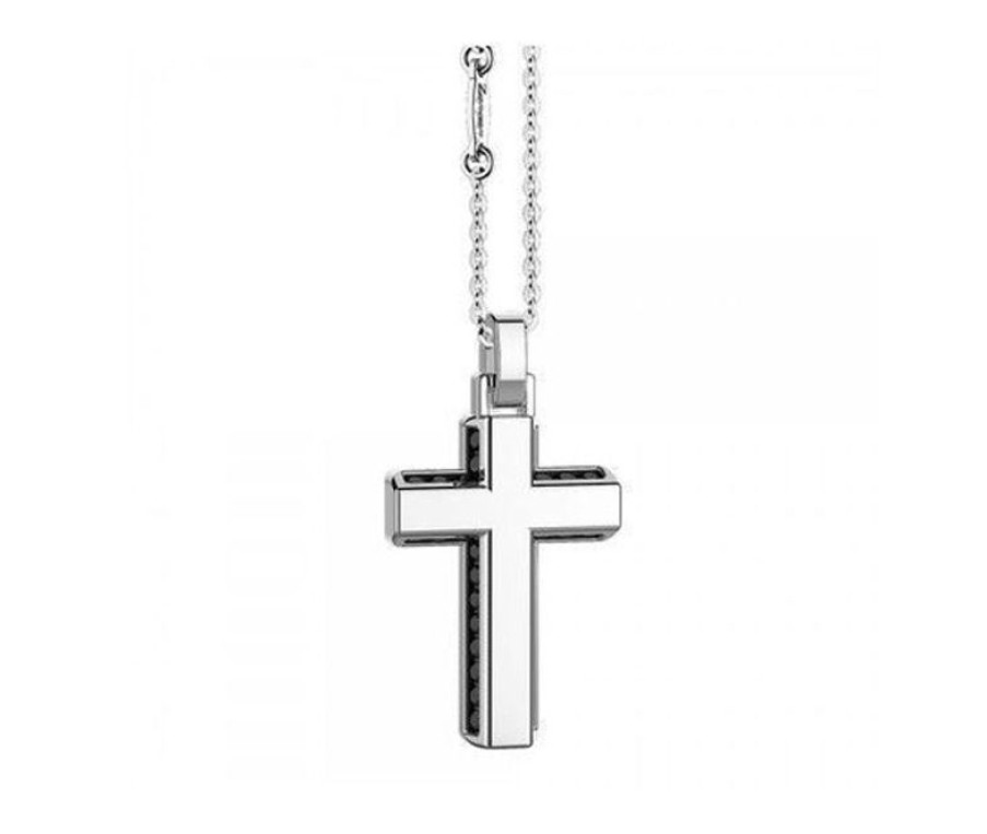 Zancan Collana Uomo Croce In Argento Gioielli Zancan Insignia 925