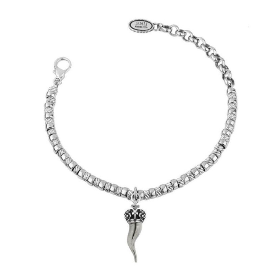 Suali Bracciale In Argento Con Cornetto Silver Gioielli Suali