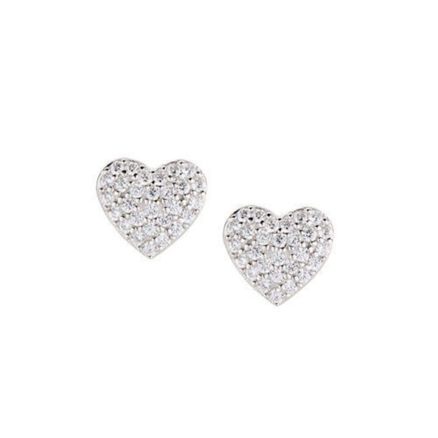 Amen Orecchini Diamonds Cuori Pave Gioielli Amen