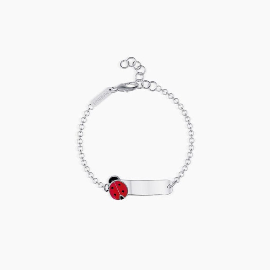 Mabina Bracciale Coccinella Con Targhetta Personalizzabile Gioielli Mabina