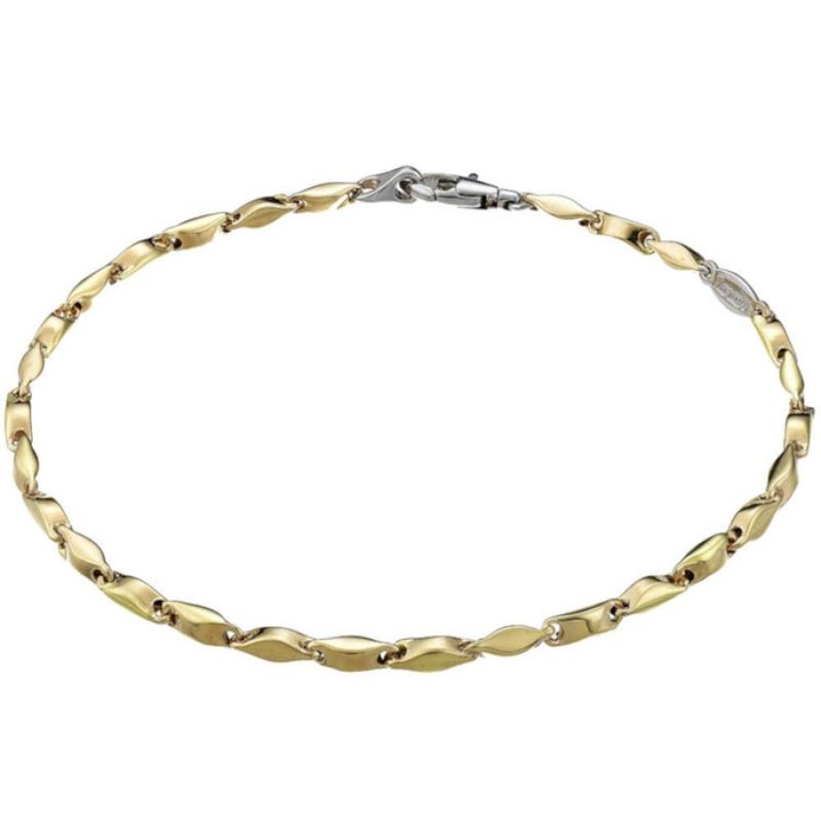 Zancan Bracciale Zancan In Oro Giallo E Dettagli Oro Bianco Eb552Gb