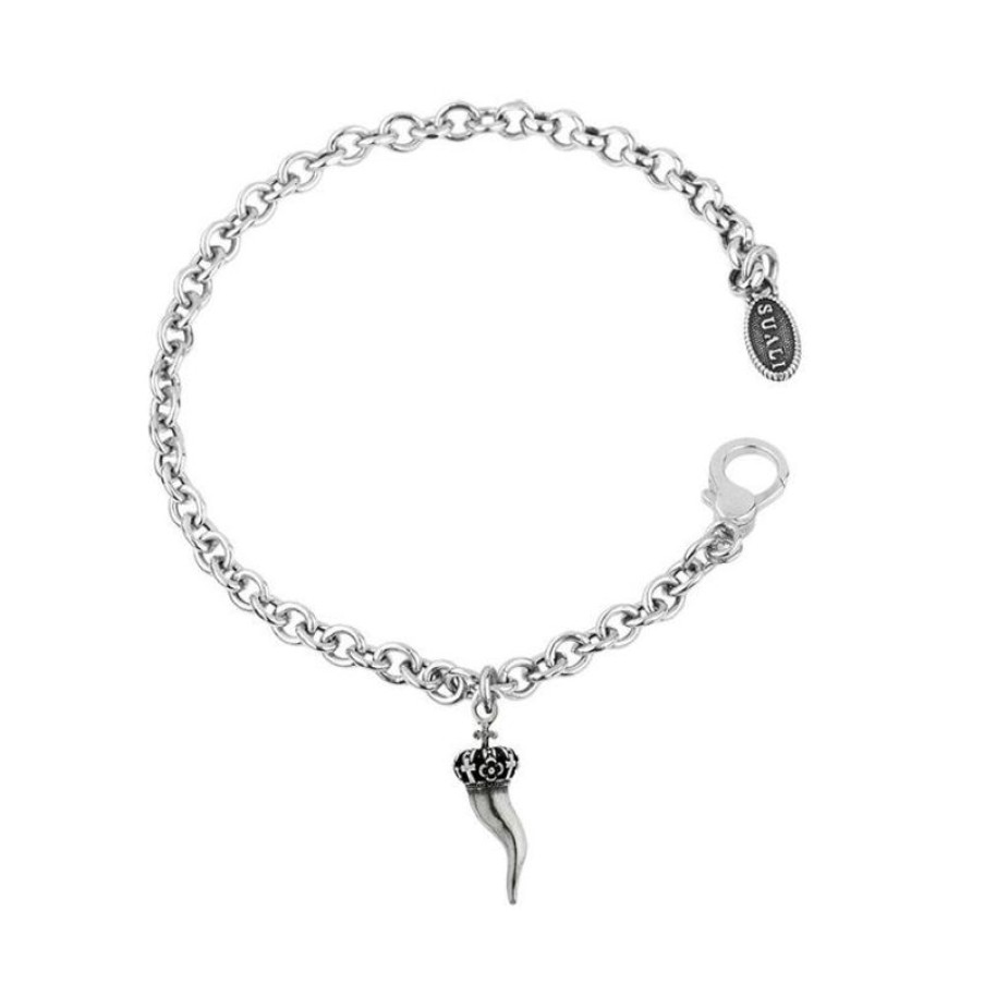 Suali Bracciale Donna In Argento Con Cornetto Gioielli Suali